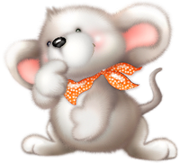 a cute white mouse 